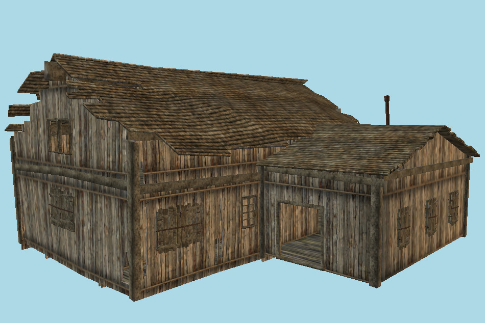 Wood House 3d model